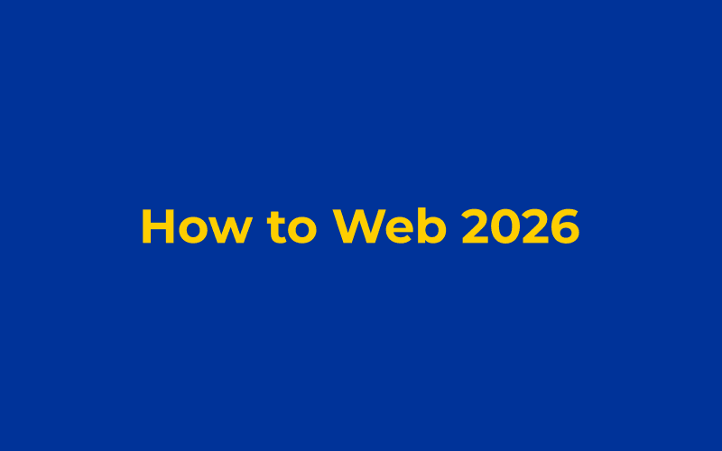 How to Web 2026 event card