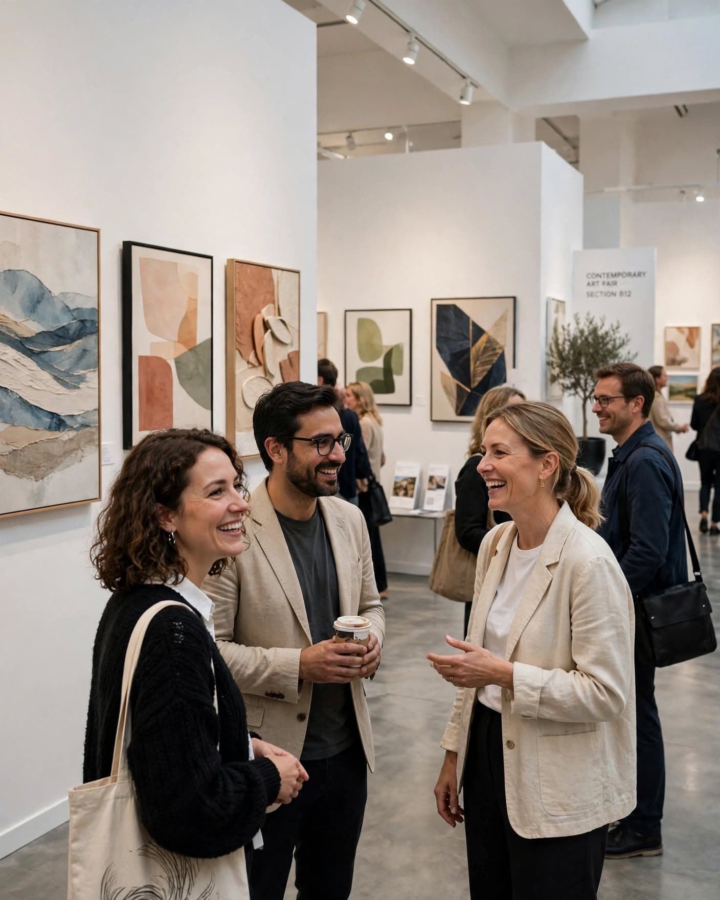Founders and editors in conversation at a European startup event