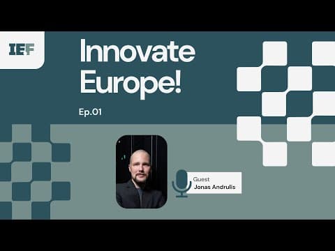 Video thumbnail: Jonas Andrulis, why does Europe need more Tech Sovereignty? - Ep. 01 Innovate Europe! Podcast