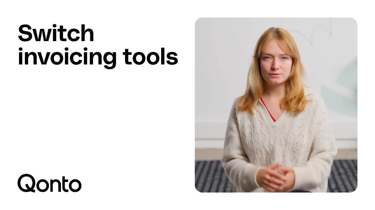 Video thumbnail: Switch invoicing tools without the hassle | Qonto