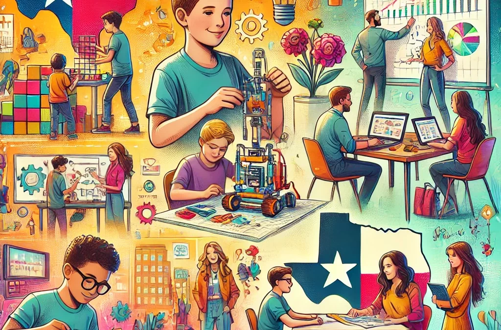 Children and teenagers engaging in entrepreneurial activities. Texas Startup Insider