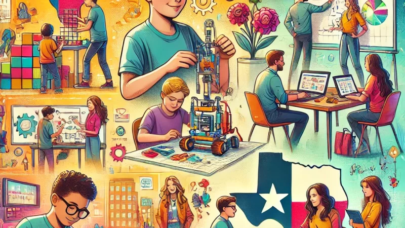 Children and teenagers engaging in entrepreneurial activities. Texas Startup Insider