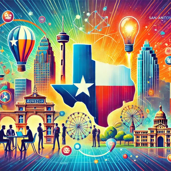 Showcasing the startup ecosystem in Texas, highlighting the four major cities_ Houston, Dallas, San Antonio - www.TexasStartupInsider.com