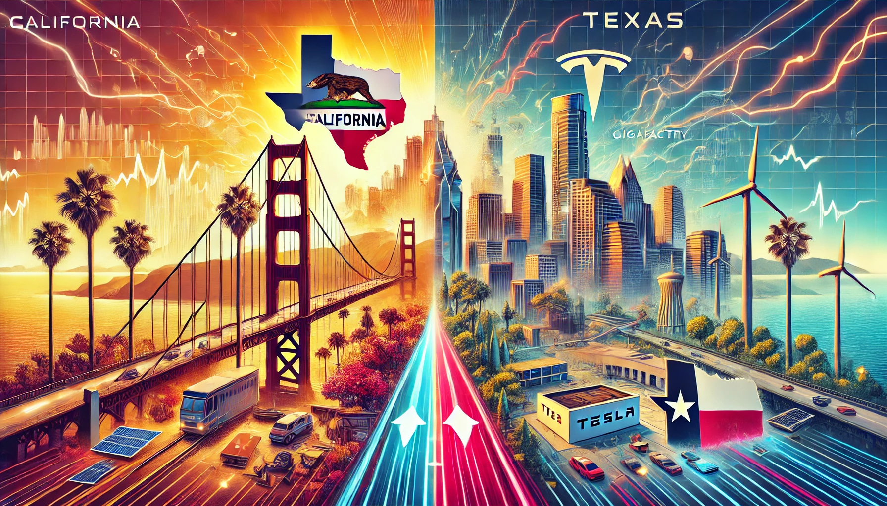 comparison between California and Texas, highlighting the shift of startups from California to Texas - Texas Startup Insider