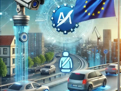 Futuristic European city with AI-powered road safety technology by Muhammad Farooq Rathod on European Startup Insider