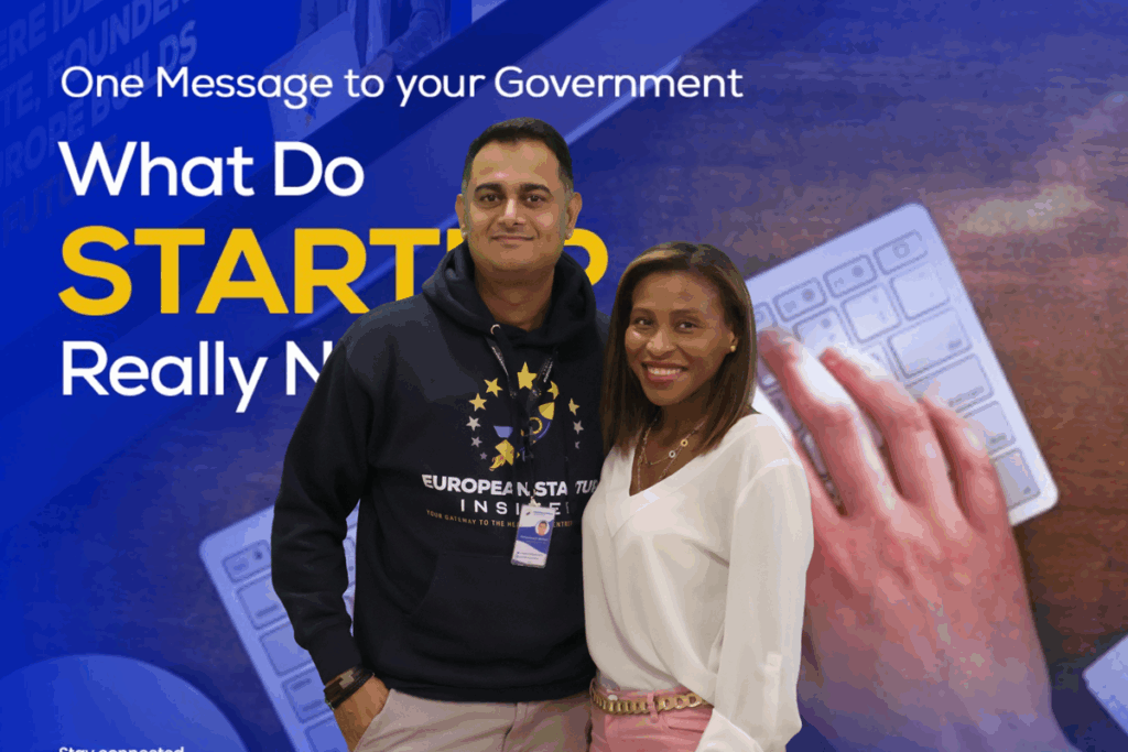 Muhammad Farooq Rathod with Ana Mendes _ Método FAME - At European Startup Insider Studio in Lisbon, Sintra Portugal